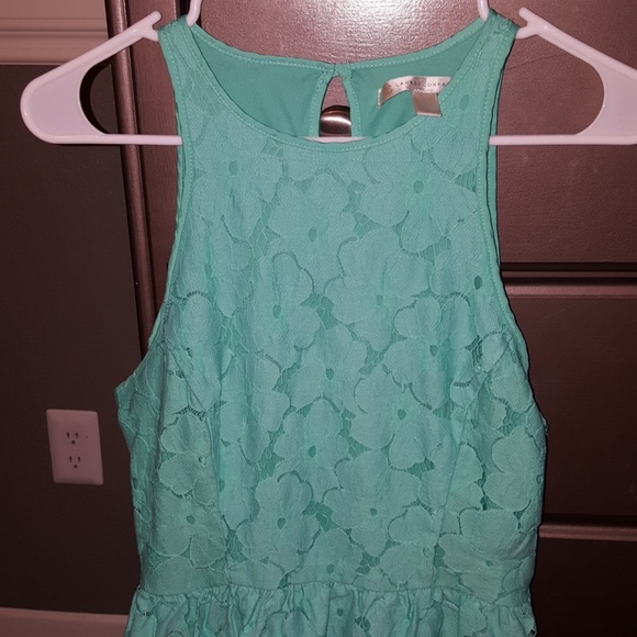 Lauren Conrad mint green cotton lace skater dress - Picture 2 of 6